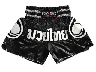 Boxsense Muay Thai Shorts : BXS-101-Fekete