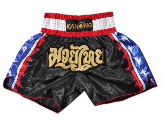 Kanong Muay Thai Shortsit : KNS-149-Fekete