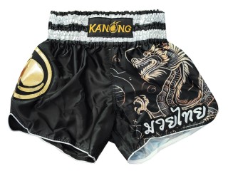 Kanong Muay Thai Shortsit : KNS-505-Fekete