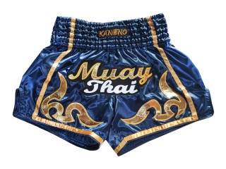 Kanong Retro Muay Thai Shorts : KNSRTO-232-Sötétkék