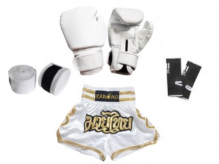 Lasten Muay Thai Nyrkkeily -varustesetti : 121-Fehér