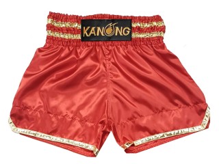 Személyre szabott Muay Thai rövidnadrág : KNSCUST-1278-Vörös