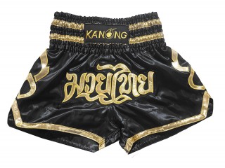 Kanong Muay Thai-Box Nadrág : KNS-121-Fekete