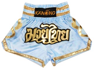 Kanong Muay Thai-Box Nadrág : KNS-121-világoskék