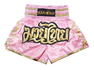 Kanong Muay Thai-Box Nadrág : KNS-121-Rózsaszín