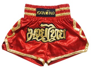 Kanong Muay Thai-Box Nadrág : KNS-121-Piros