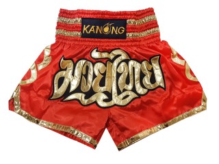 Kanong Muay Thai-Box Nadrág gyerekeknek : KNS-121-Piros-K