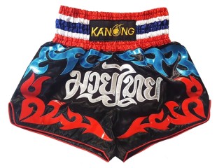 Kanong Muay Thai-Box Nadrág : KNS-122-Fekete