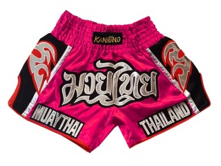 Kanong Retro Muay Thai-Box Kick Box Nadrág : KNSRTO-207-Rózsaszín