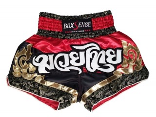 Boxsense Muay Thai-Box Gyermek Boksz Nadrág : BXS-086-Piros