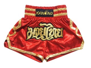 Kanong Muay Thai-Box Nadrág : KNS-121-Piros
