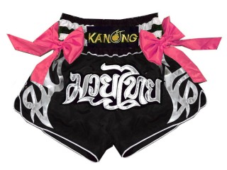 Kanong Muay Thai-Box Nadrág : KNS-127-Fekete