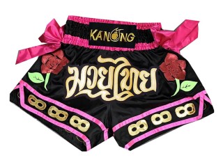 Kanong Muay Thai-Box Nadrág : KNS-129-Fekete