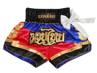 Kanong Muay Thai-Box Nadrág : KNS-130-Kék-Piros