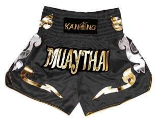 Kanong Muay Thai-Box Nadrág : KNS-126-Fekete