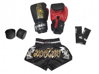 Muay Thai teljes készlet gyerekeknek : Fekete
