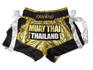 Muay Thai rövidnadrág : KNS-152-Arany-Fekete
