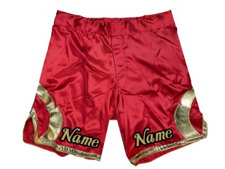 MMA rövidnadrág testreszabása név vagy logó hozzáadása: Piros