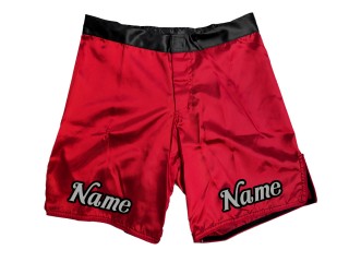 Egyedi MMA rövidnadrág névvel vagy logóval: Piros