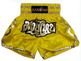 Kanong Muay Thai-Box Nadrág : KNS-121-Żółty