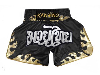 Kanong Muay Thai-Box Nadrág : KNS-145 -Fekete