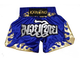 Kanong Muay Thai-Box Nadrág : KNS-145-Niebieski