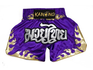 Kanong Muay Thai-Box Nadrág : KNS-145 -KNS-145-Fioletowy