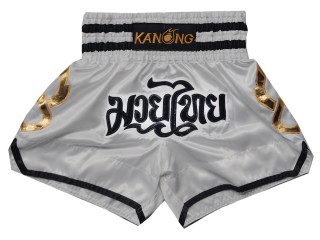 Kanong Muay Thai-Box Nadrág : KNS-143-Ezüst