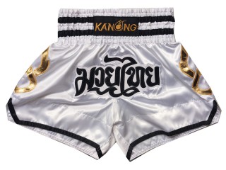 Kanong Muay Thai-Box Nadrág : KNS-143-Fehér