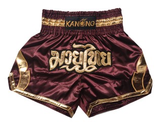 Kanong Muay Thai-Box Nadrág : KNS-144-Gesztenyebarna