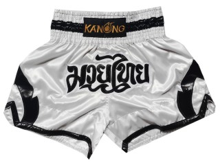 Kanong Muay Thai-Box Nadrág : KNS-144-Fehér