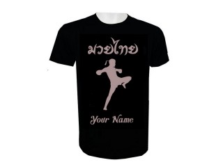 Egyedi Név hozzáadása Muay Thai Boksz Póló : KNTSHCUST-015