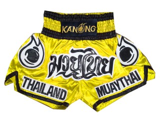 Kanong Muay Thai-Box Nadrág : KNS-118-sárga