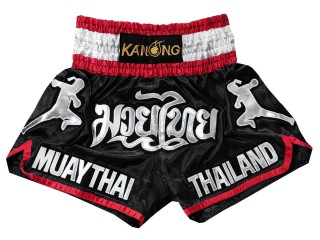 Kanong Muay Thai-Box Nadrág gyerekeknek : KNS-133-Fekete-K