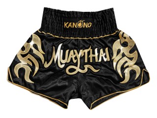 Kanong Muay Thai-Box Nadrág gyerekeknek : KNS-134-Fekete-K