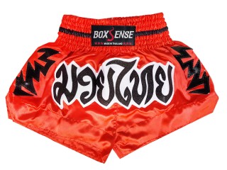Boxsense Muay Thai-Box Kick Box Nadrág : BXS-090-Piros