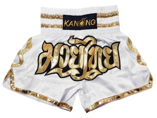 Kanong Muay Thai-Box Nadrág : KNS-121-Fehér