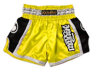 Kanong Retro Muay Thai-Box Kick Box Nadrág : KNSRTO-208-sárga