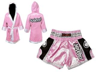 Kanong bokszköpeny + Kanong Muay Thai rövidnadrág : Rózsaszín