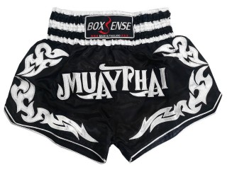 Boxsense Női rövidnadrág Muay Thai : BXS-076-fekete-W