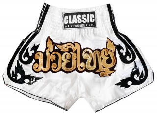 Classic női Muay Thai Rövidnadrág : CLS-016-Fehér-W