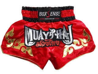 Boxsense Muay Thai-Box Kick Box Nadrág : BXS-092-Piros