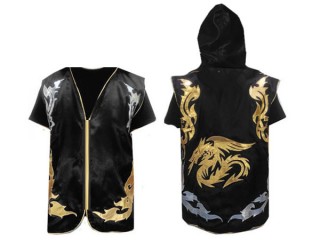 KANONG Muay Thai Muay Thai kapucnis kabát / Walk in dzseki : Fekete sárkány