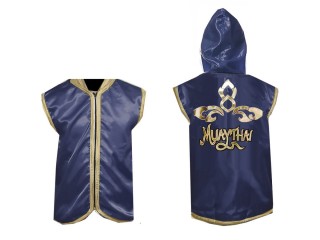 KANONG Muay Thai kapucnis kabát / Walk in Jacket : Sötétkék Lai Thai