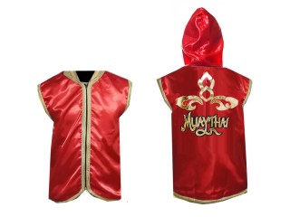 KANONG Muay Thai kapucnis kabát / Walk in Jacket : Piros Lai Thai
