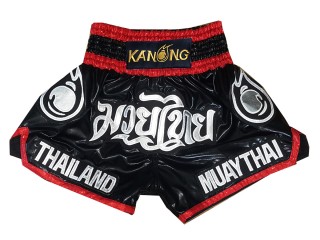 Kanong Muay Thai-Box Nadrág gyerekeknek : KNS-118-Fekete-K