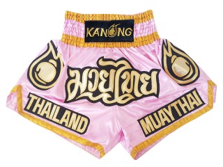 Kanong Muay Thai-Box Nadrág gyerekeknek : KNS-118-Rózsaszín-K