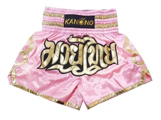 Kanong Muay Thai-Box Nadrág gyerekeknek : KNS-121-Rózsaszín-K