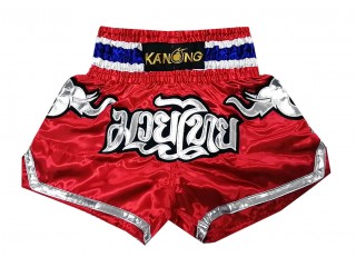 Kanong Muay Thai-Box Nadrág gyerekeknek : KNS-125-Piros-K