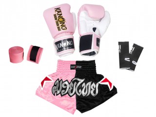 Muay Thai teljes készlet gyerekeknek : Világos Rózsaszín